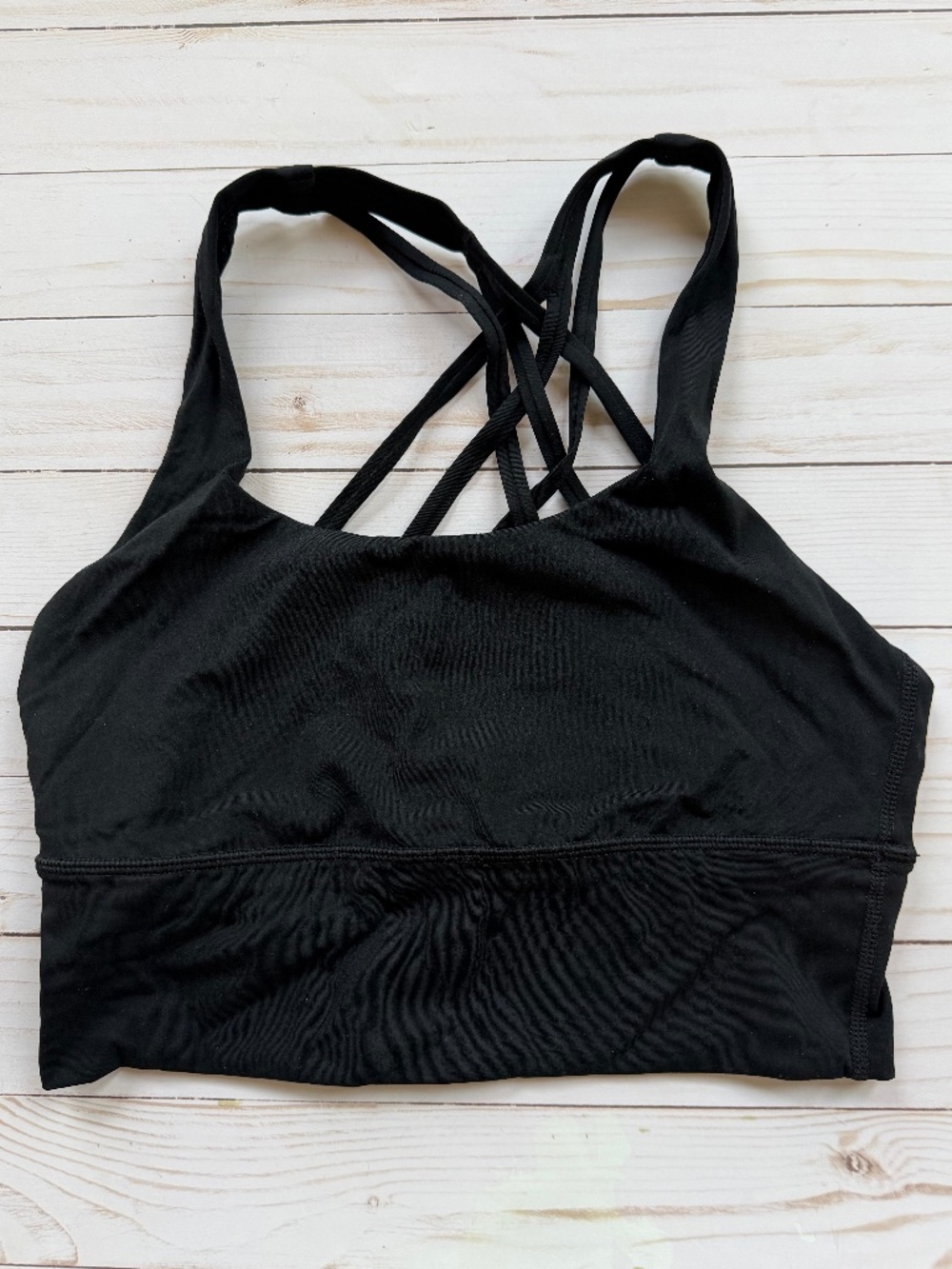 CRZ Yoga MULTI STRAP BLACK CROSSBACK SPORTS BRA FOR WOMEN